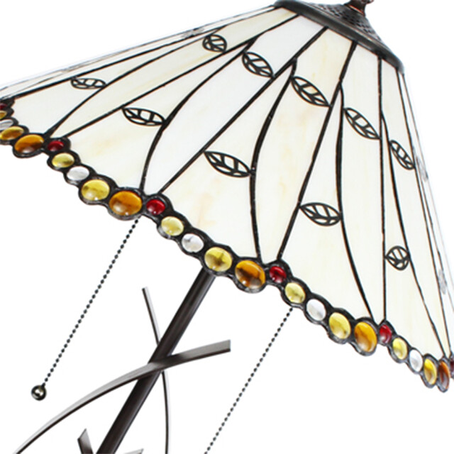 LumiLamp Tiffany tafellamp Ø 41x68 cm glas rond tiffany bureaulamp 2201445 large