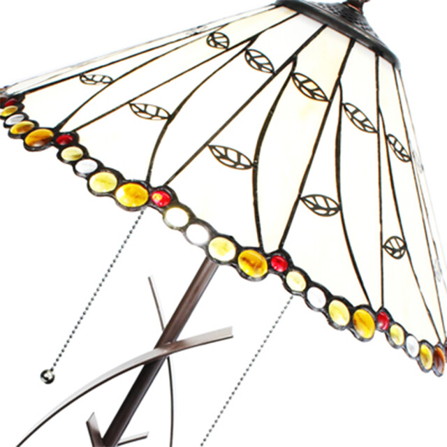 LumiLamp Tiffany tafellamp Ø 41x68 cm glas rond tiffany bureaulamp 2201445 large