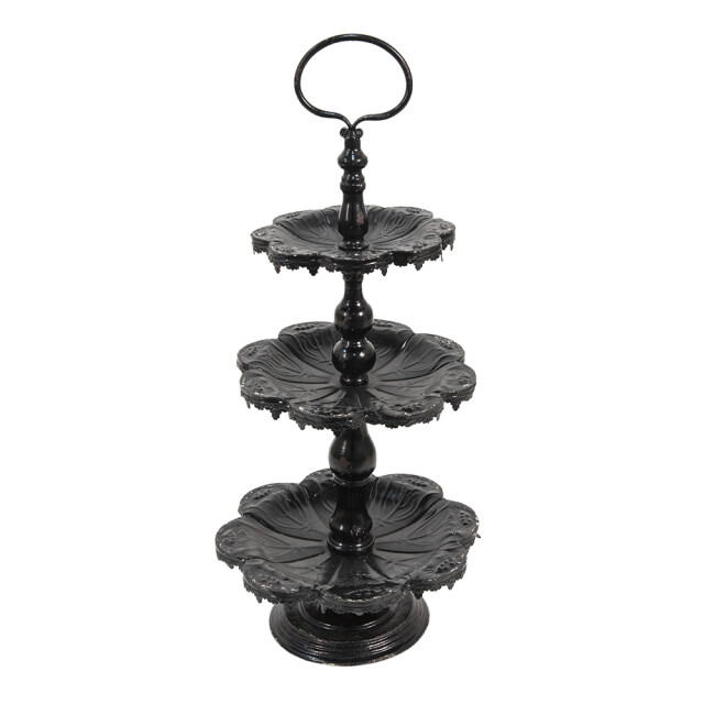 Clayre & Eef Etagère 3 laags Ø 33x71 cm ijzer rond fruitschaal etagère 1826182 large