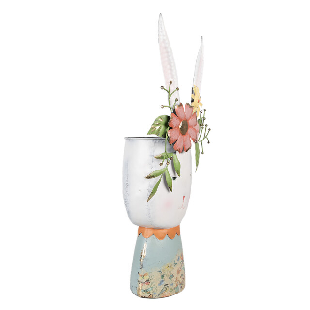 Clayre & Eef Bloempot konijn 62 cm ijzer decoratie beeld 2844356 large