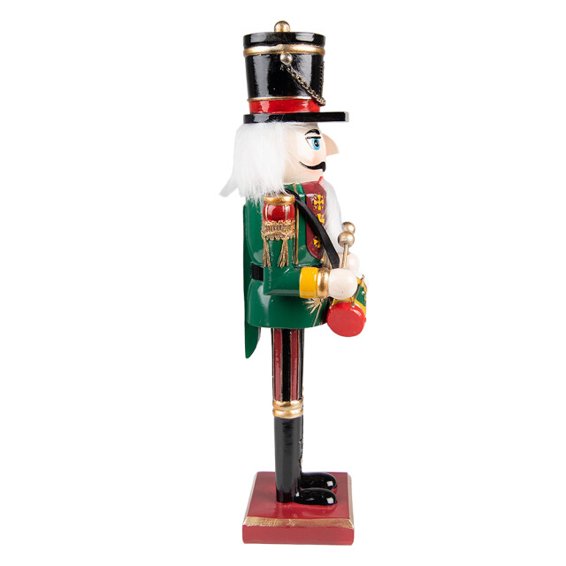 Clayre & Eef Beeld notenkraker 30 cm rood polyresin kerstdecoratie 2201525 large