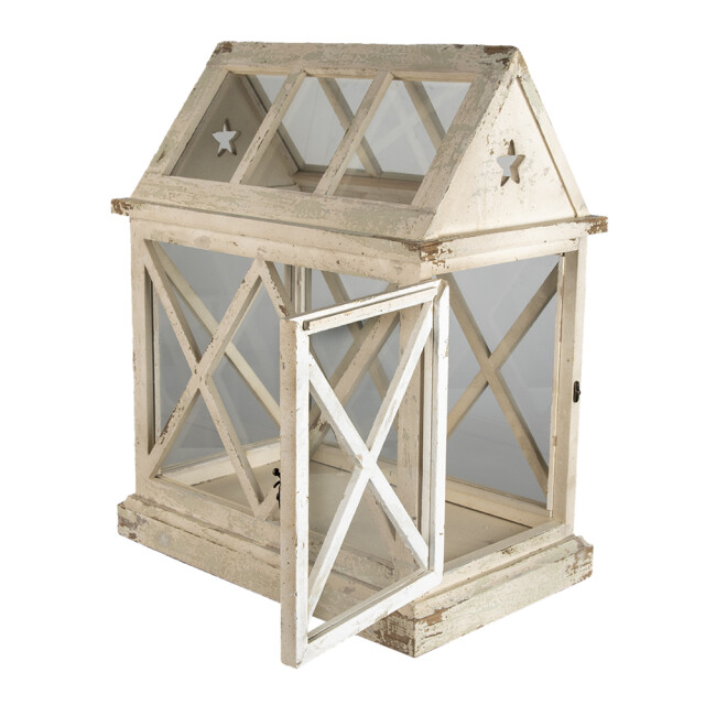 Clayre & Eef Decoratie kweekkastje 54x35x66 cm hout glas rechthoek 1464205 large