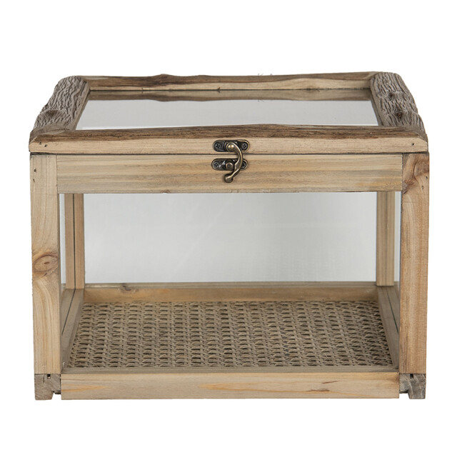 Clayre & Eef Opbergkist 30x30x21 cm hout vierkant speelgoedkist 1095938 large