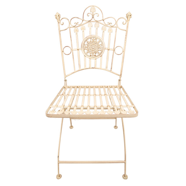 Clayre & Eef Bistrostoel 52x48x99 cm bruin ijzer terrasstoel 2066839 large