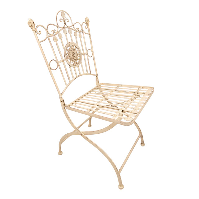 Clayre & Eef Bistrostoel 52x48x99 cm bruin ijzer terrasstoel 2066839 large