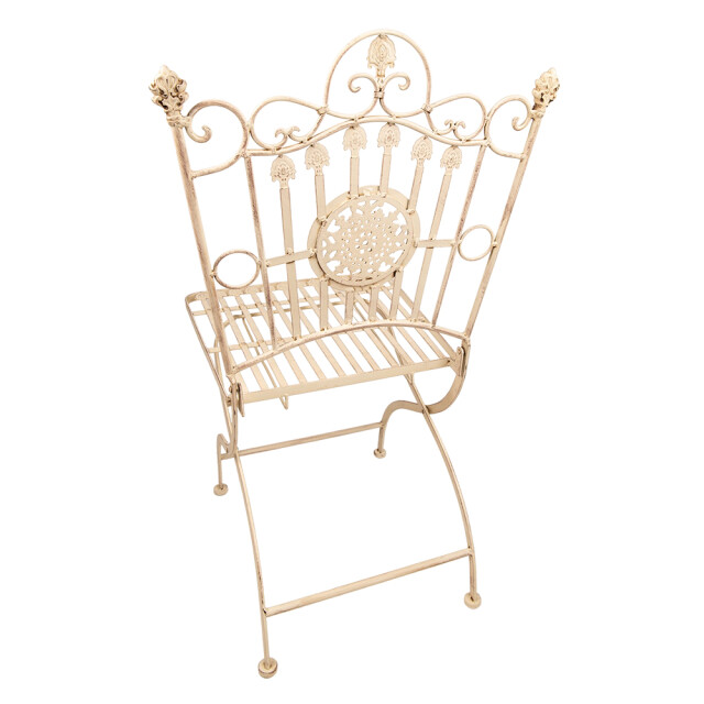 Clayre & Eef Bistrostoel 52x48x99 cm bruin ijzer terrasstoel 2066839 large