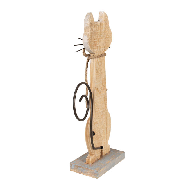 Clayre & Eef Decoratie beeld kat 38 cm hout 2844776 large