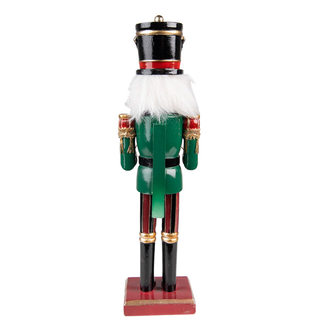 Clayre & Eef Beeld notenkraker 30 cm rood polyresin kerstdecoratie 2201525 large