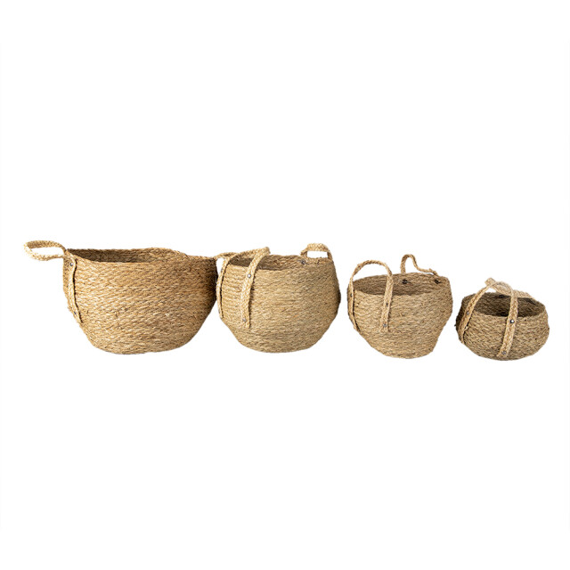 Clayre & Eef Opbergmand set van 4 Ø 30 Ø 18cm stro rond mand 1453875 large