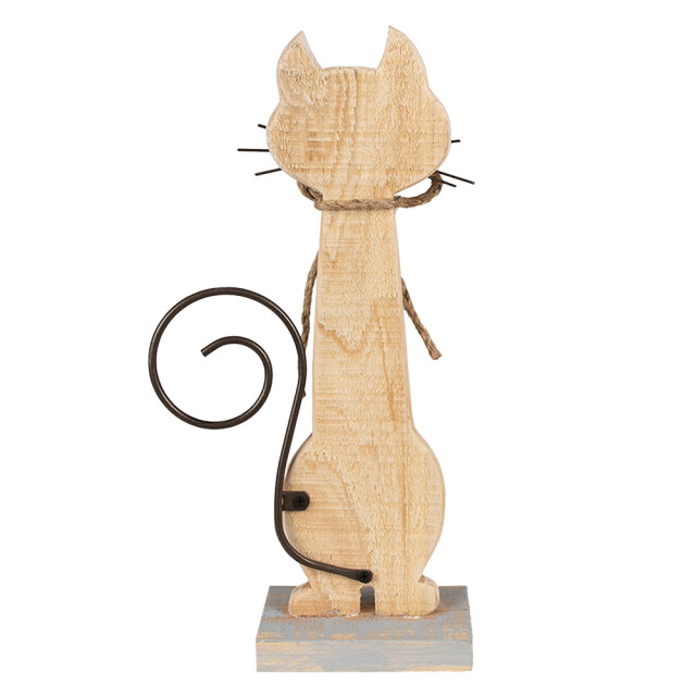 Clayre & Eef Decoratie beeld kat 38 cm hout 2844776 large