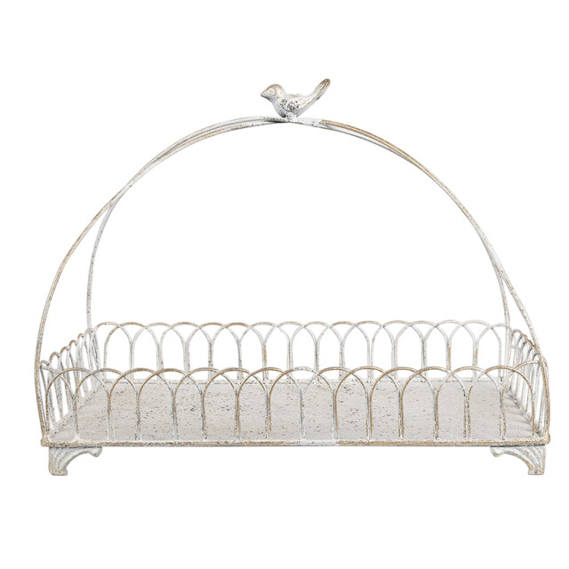 Clayre & Eef Decoratie mand set van 2 39x20x30/ 30x15x22 cm metaal 2981781 large