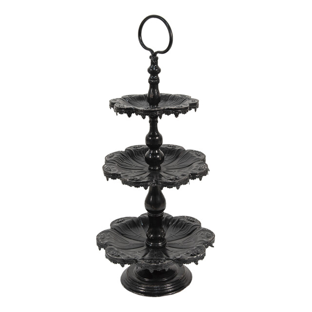 Clayre & Eef Etagère 3 laags Ø 33x71 cm ijzer rond fruitschaal etagère 1826182 large