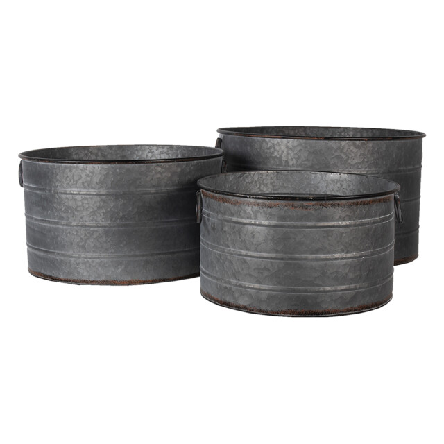 Clayre & Eef Planthouder metaal rond plantenpot 1365324 large