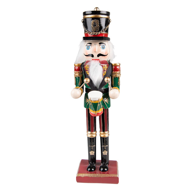 Clayre & Eef Beeld notenkraker 30 cm rood polyresin kerstdecoratie 2201525 large