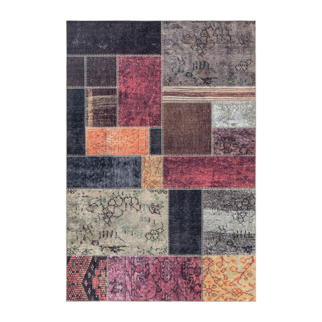 Muratap Fiesta wasbaar vloerkleed laagpolig patchwork design - woonkamer 2951423 large