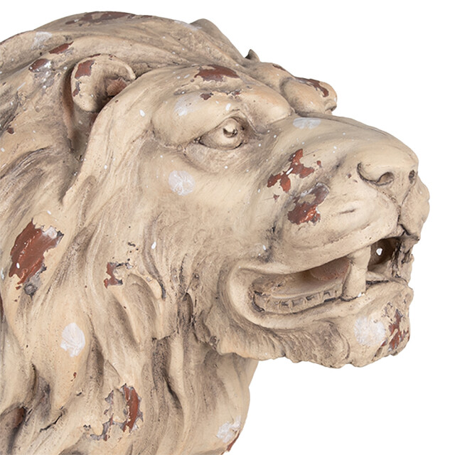 Clayre & Eef Decoratie beeld leeuw 55x23x40 cm bruin keramisch materiaal 2831202 large