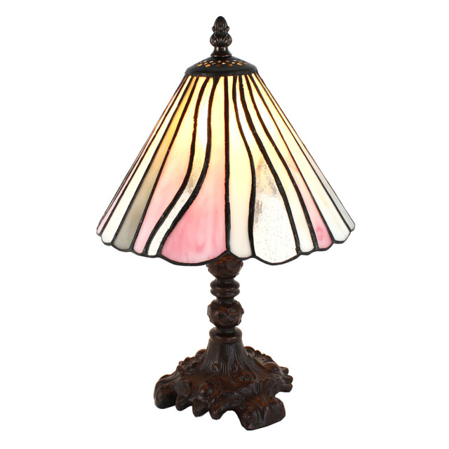 LumiLamp Tiffany tafellamp Ø 20x34 cm beige glas kunststof tiffany 1980537 large