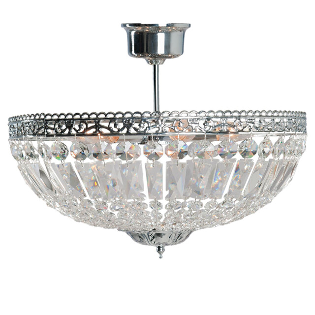LumiLamp Plafondlamp kristal Ø 47x38 cm ijzer glas plafonniere 1121305 large
