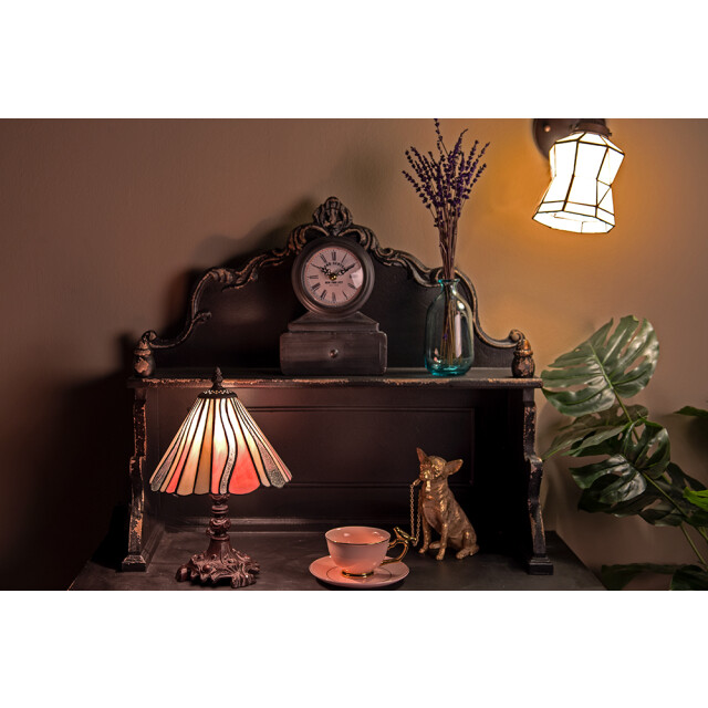 LumiLamp Tiffany tafellamp Ø 20x34 cm beige glas kunststof tiffany 1980537 large