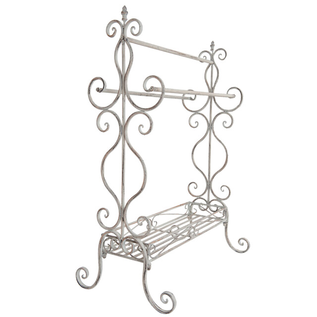 Clayre & Eef Handdoekhouder 65x40x93 cm ijzer handdoekrek staand 1105309 large