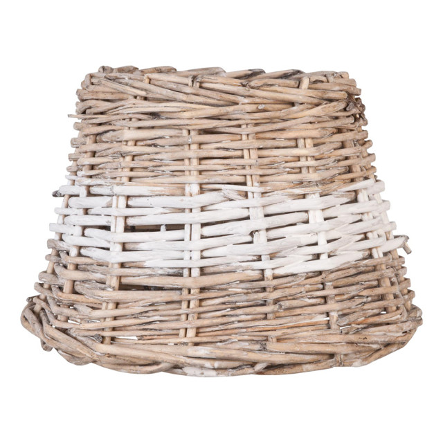 Clayre & Eef Lampenkap Ø 23x17 cm rotan rond streep rieten lampenkap 1148287 large