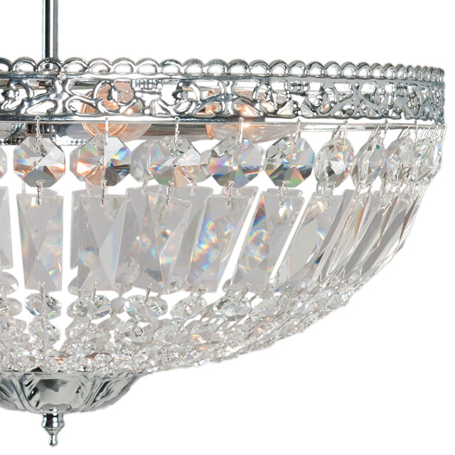 LumiLamp Plafondlamp kristal Ø 47x38 cm ijzer glas plafonniere 1121305 large
