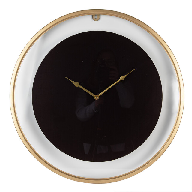 Clayre & Eef Wandklok Ø 60 cm goudkleurig ijzer glas muurklok 2443098 large