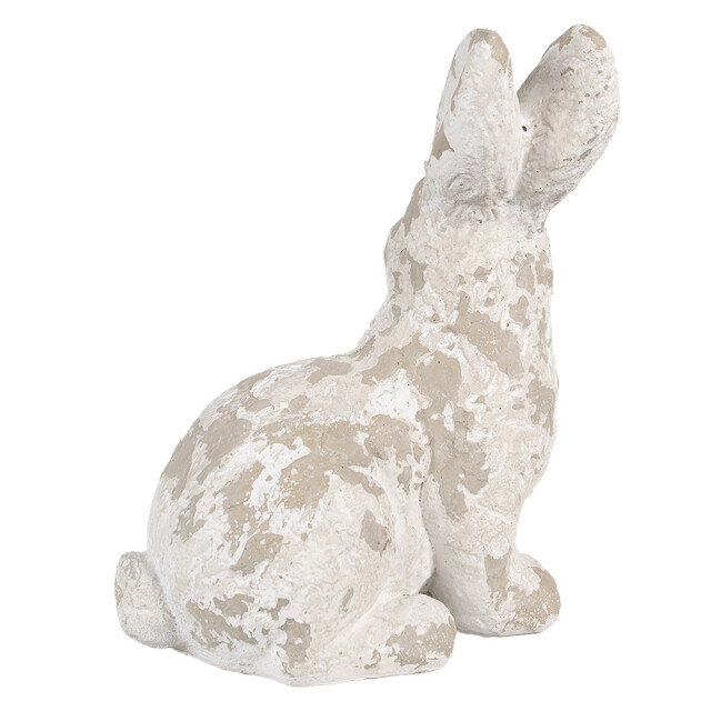 Clayre & Eef Decoratie beeld konijn 25x19x39 cm beige keramisch materiaal 2836526 large