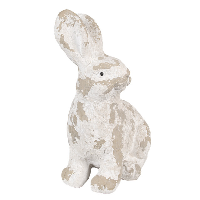Clayre & Eef Decoratie beeld konijn 25x19x39 cm beige keramisch materiaal 2836526 large