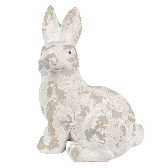 Clayre & Eef Decoratie beeld konijn 25x19x39 cm beige keramisch materiaal 2836526 large