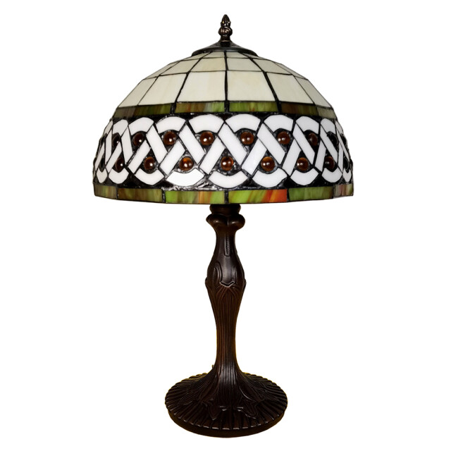 LumiLamp Tiffany tafellamp Ø 31x43 cm kunststof glas tiffany bureaulamp 1536960 large