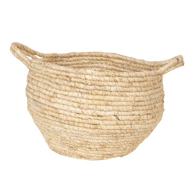 Clayre & Eef Opbergmand set van 3 Ø 30 Ø 25 Ø 20 cm zeegras rond mand 1094428 large