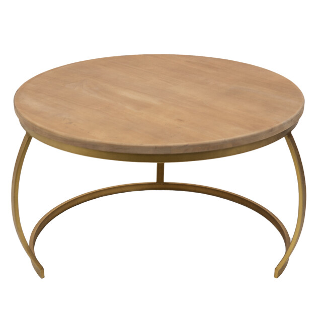 Clayre & Eef Bijzettafel Ø 62x37 cm ijzer hout 1975436 large