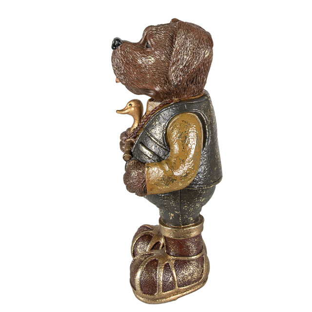 Clayre & Eef Beeld hond 16x14x34 cm groen polyresin 2332515 large