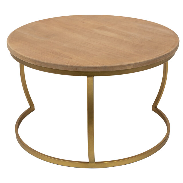 Clayre & Eef Bijzettafel Ø 62x37 cm ijzer hout 1975436 large