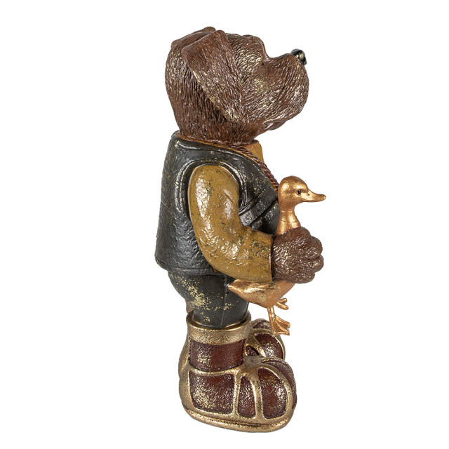 Clayre & Eef Beeld hond 16x14x34 cm groen polyresin 2332515 large
