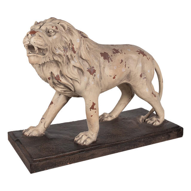Clayre & Eef Decoratie beeld leeuw 55x23x40 cm bruin keramisch materiaal 2831201 large