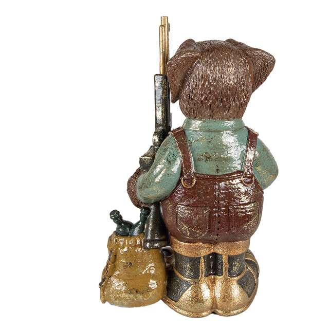 Clayre & Eef Beeld hond 20x13x32 cm groen polyresin 2332516 large
