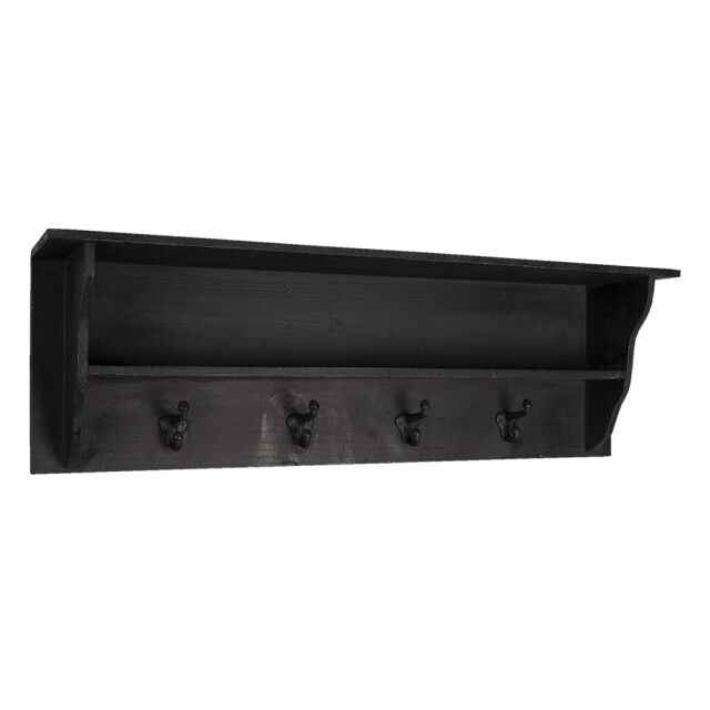 Clayre & Eef Wandkapstok 4 haken 90x18x29 cm hout 1325839 large