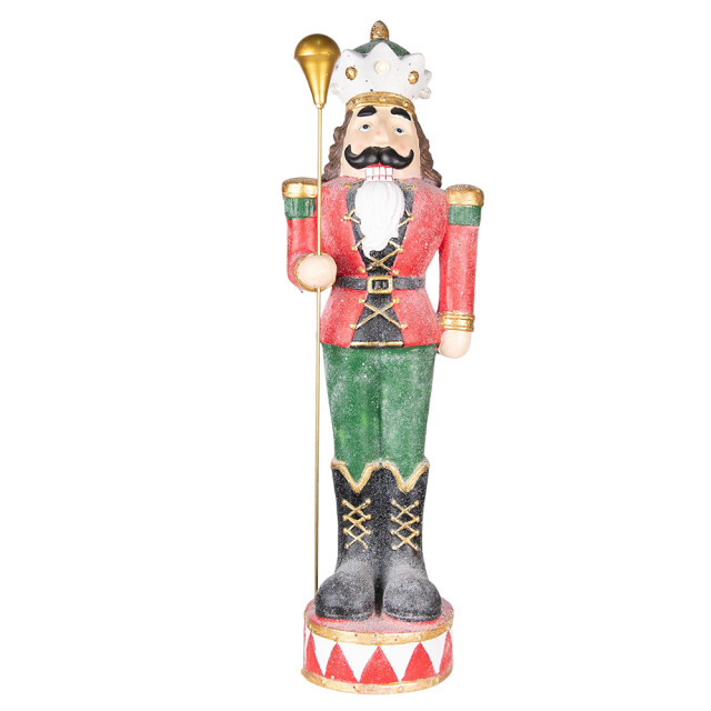 Clayre & Eef Beeld notenkraker 89 cm groen polyresin kerstdecoratie 2040834 large