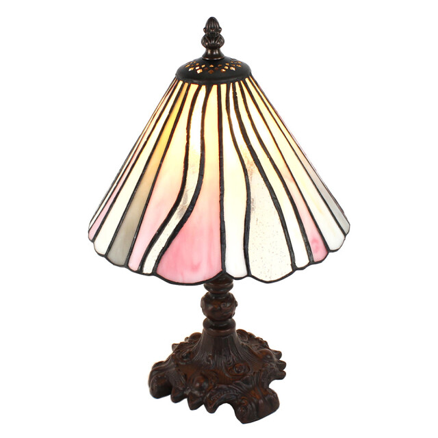 LumiLamp Tiffany tafellamp Ø 20x34 cm beige glas kunststof tiffany 1980537 large