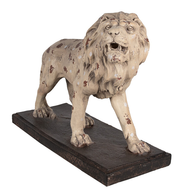 Clayre & Eef Decoratie beeld leeuw 55x23x40 cm bruin keramisch materiaal 2831202 large