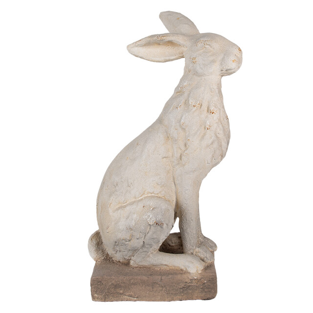 Clayre & Eef Decoratie beeld konijn 55 cm keramisch materiaal 2849807 large