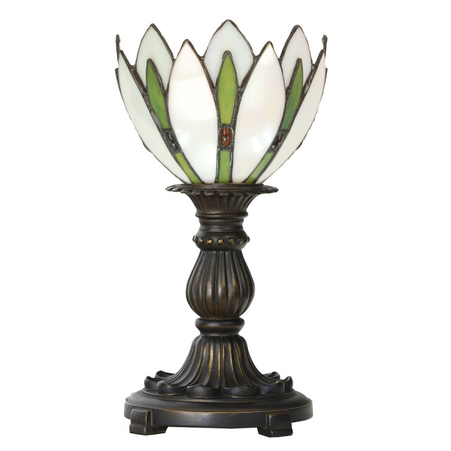 LumiLamp Tiffany tafellamp Ø 18x30 cm groen glas tiffany bureaulamp 2795663 large