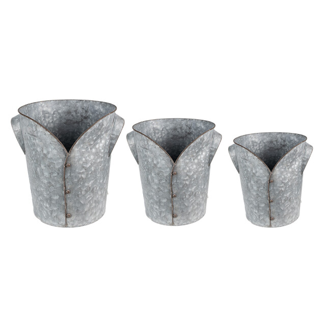 Clayre & Eef Planthouder Ø 25x28 cm metaal bloempot 2412713 large