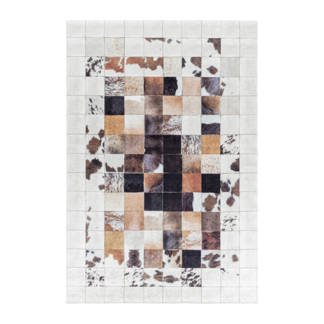 Muratap Fiesta wasbaar vloerkleed laagpolig patchwork design - woonkamer 2951398 large