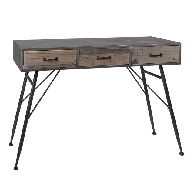 Clayre & Eef Sidetable 116x40x80 cm ijzer hout rechthoek wandtafel 1365253 large