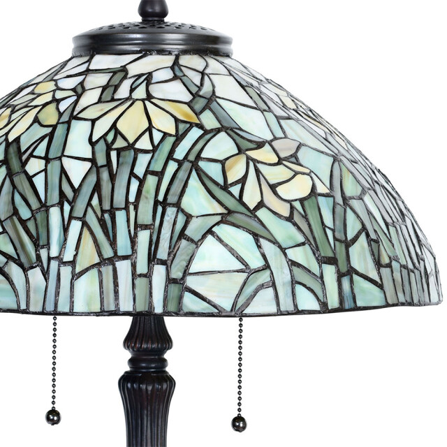 LumiLamp Tiffany tafellamp Ø 40x60 cm groen glas tiffany bureaulamp 1095227 large