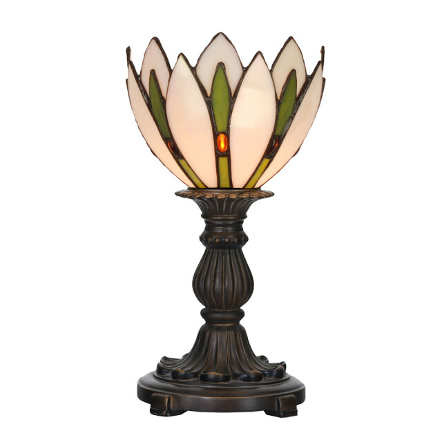 LumiLamp Tiffany tafellamp Ø 18x30 cm groen glas tiffany bureaulamp 2795663 large