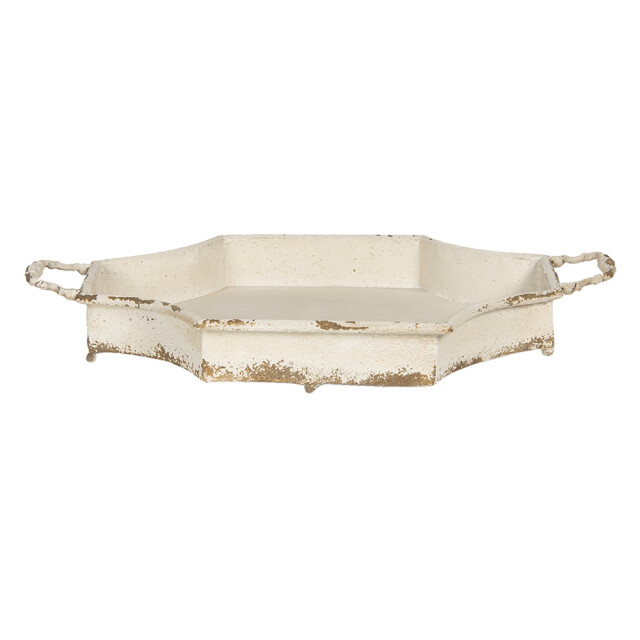 Clayre & Eef Decoratie dienblad set van 2 61 cm ijzer achthoek 1157924 large